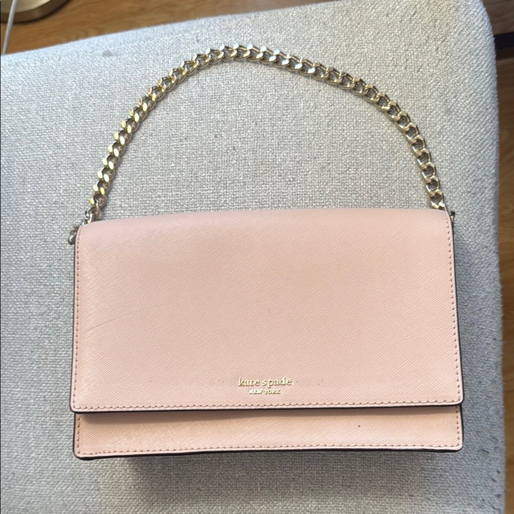 Kate Spade Pink Clutch with Chain Strap